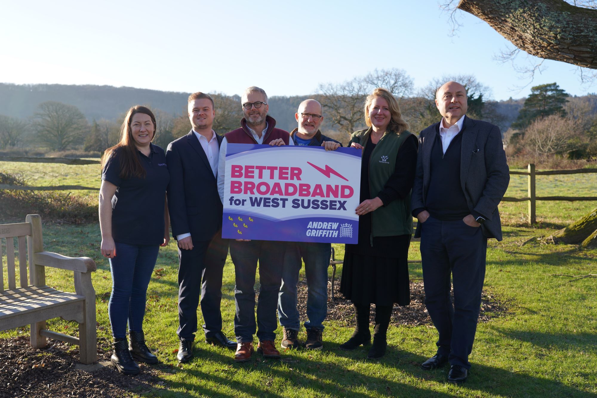 Andrew Griffith MP in Graffham for completion of ultrafast broadband ...