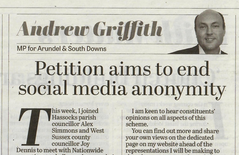 Andrew's column in Sussex newspapers 11th March