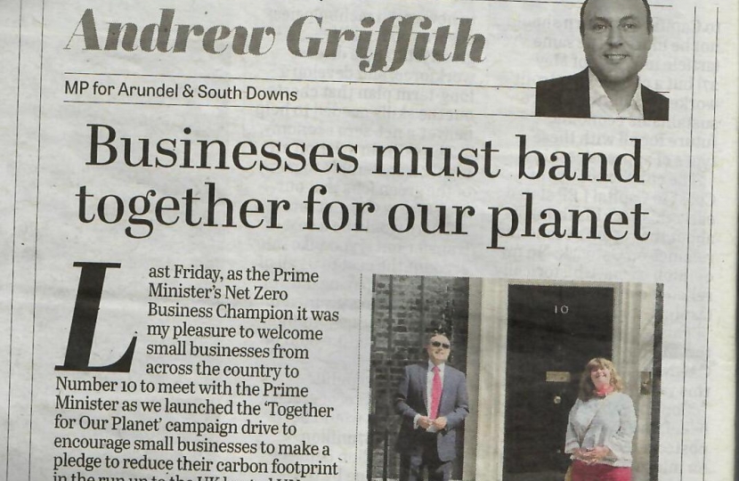 Andrew's column in Sussex newspapers 3rd June