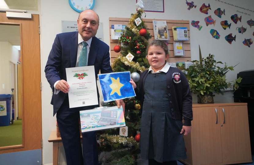 Andrew with Gemma at St Pary's Church of England School in Pulborough