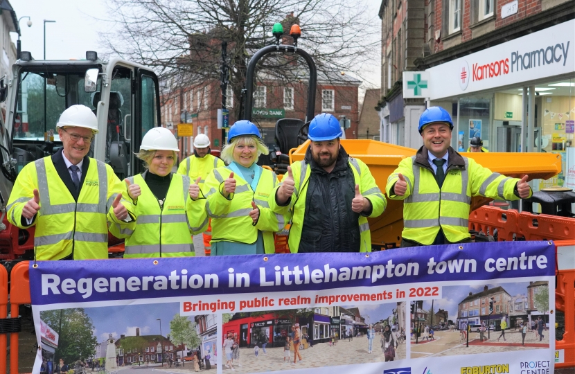 Local MPs in front of building works with Shaun Gunner