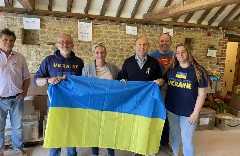 Andrew at Petworth Ukraine Relief HQ