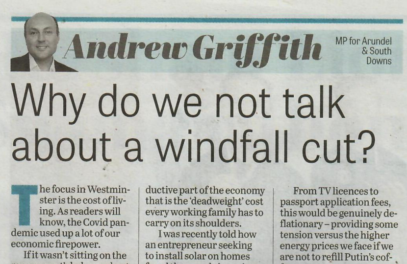 Andrew's column in West Sussex newspapers 26th May