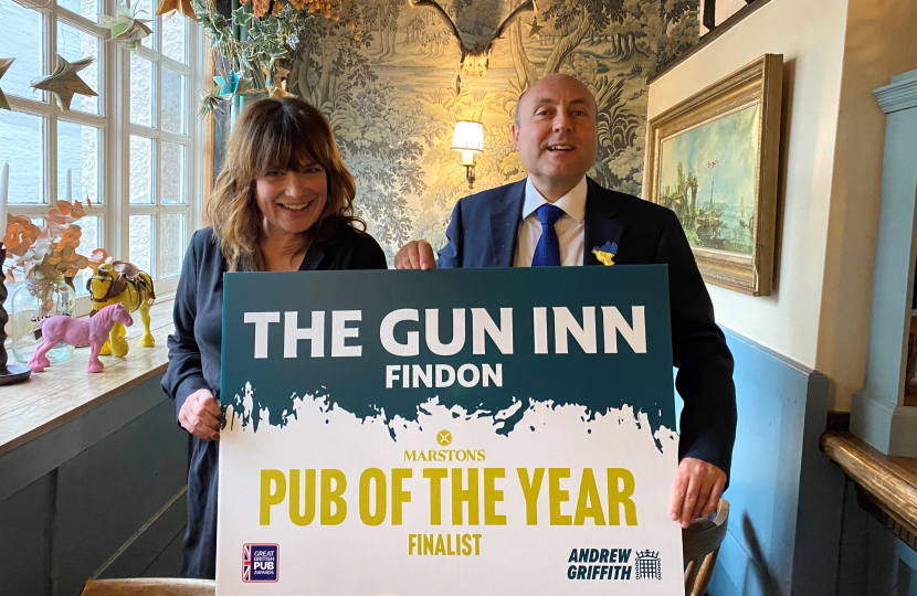 Andrew with Sally Harris, The Gun Inn 