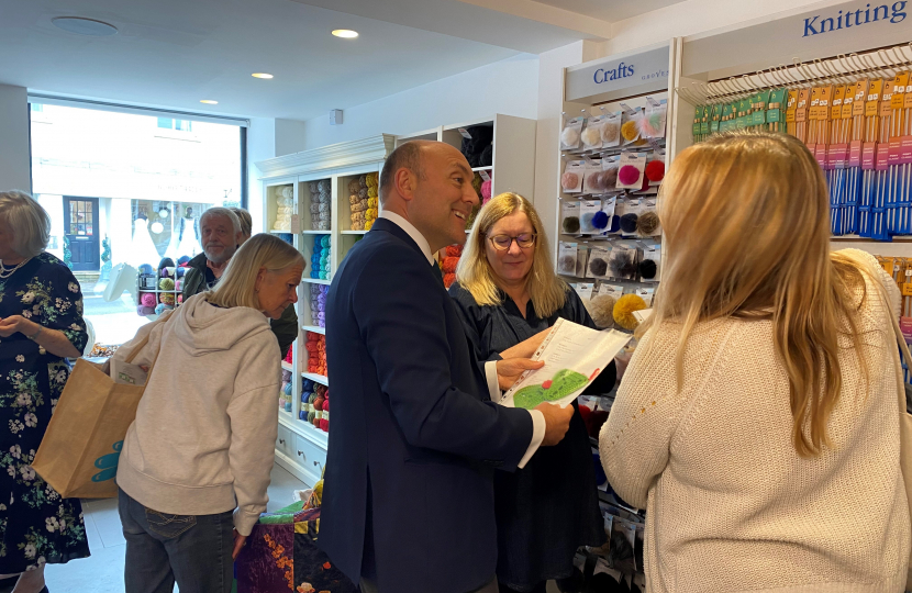 Andrew opening The Sussex Yarn Collection in Storrington