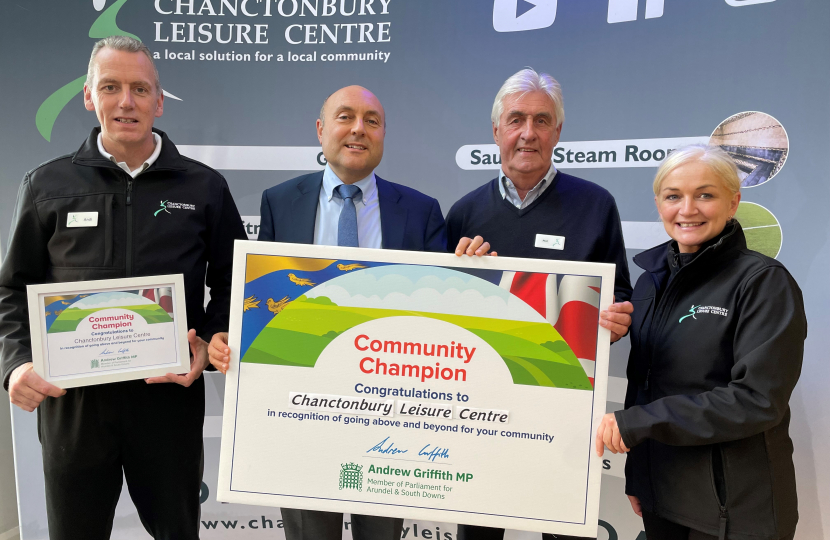 Andrew with the Chanctobury Leisure Team