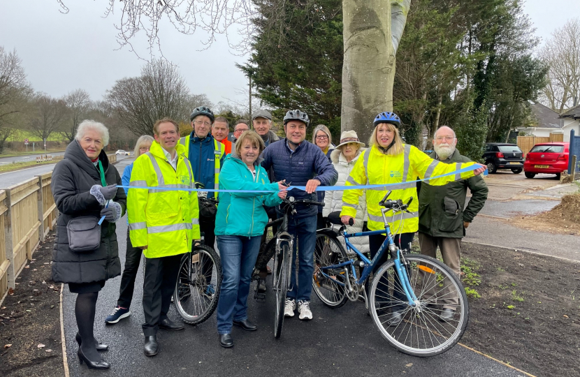 Andrew with group for offical opening of Findon cycle path 