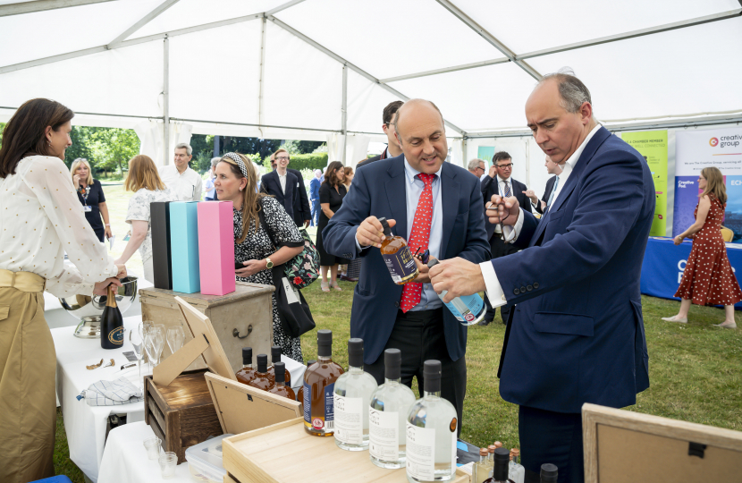 Andrew Griffith and Lord Johnson in the exhibition of Sussex Producers 