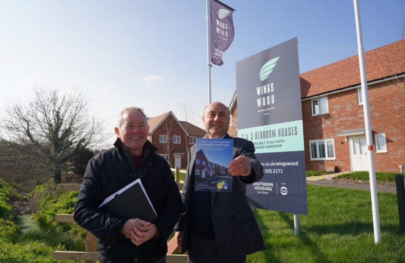 Mike Link and Andrew outside Wings Wood in Aldingbourne 