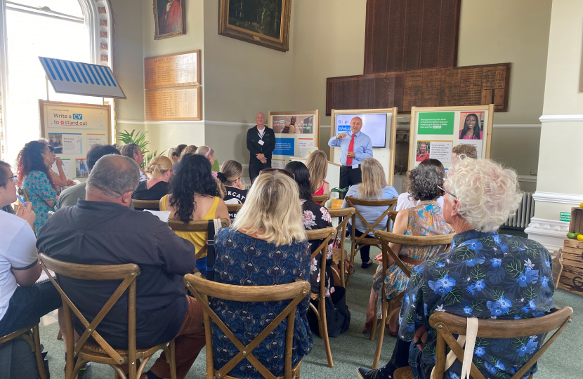 Andrew speaking to local businesses at a Google digital skills event in Arundel