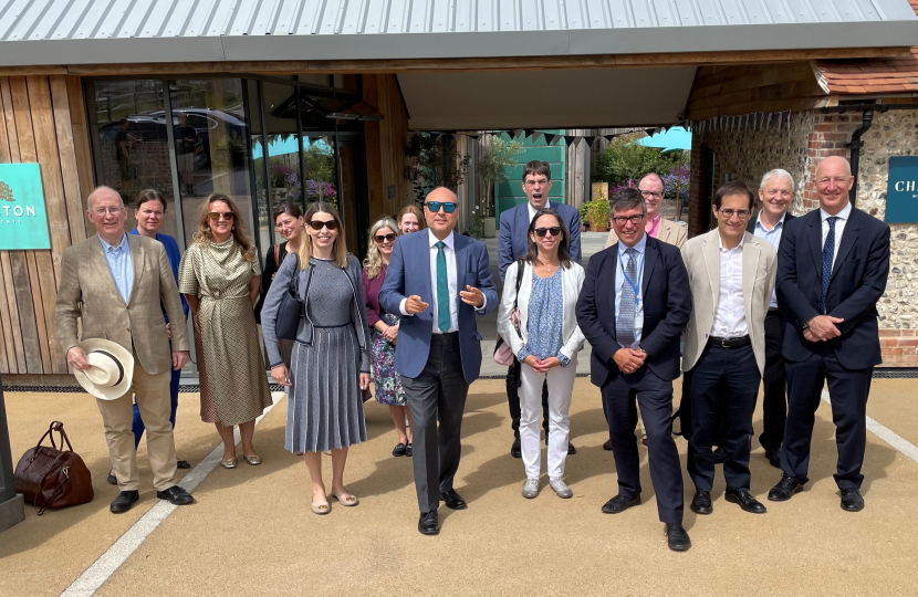 Andrew with a delegation of Ambassadors at Wiston Estate as part of Wilton Park summit