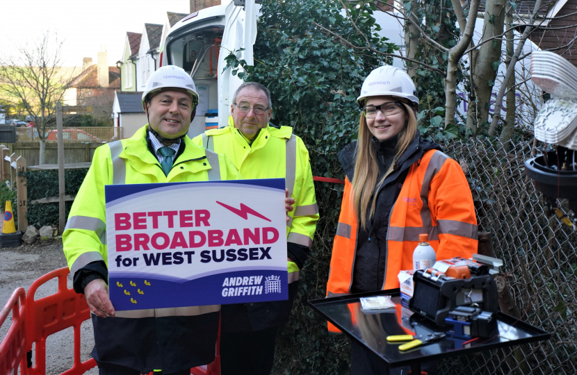 Andrew in Amberley for Broadband update 11th February 