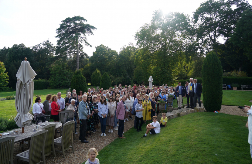 Gathered guests at Homes for Ukraine thank you event at Wilton Park 