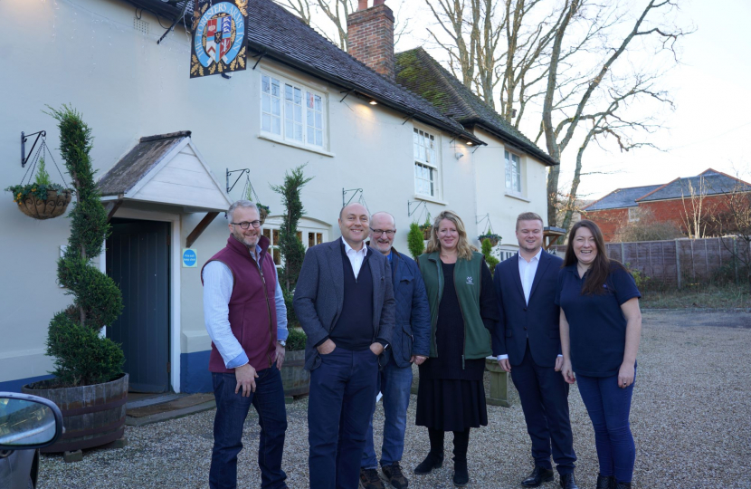 Andrew with residents and Openreach team in Graffham