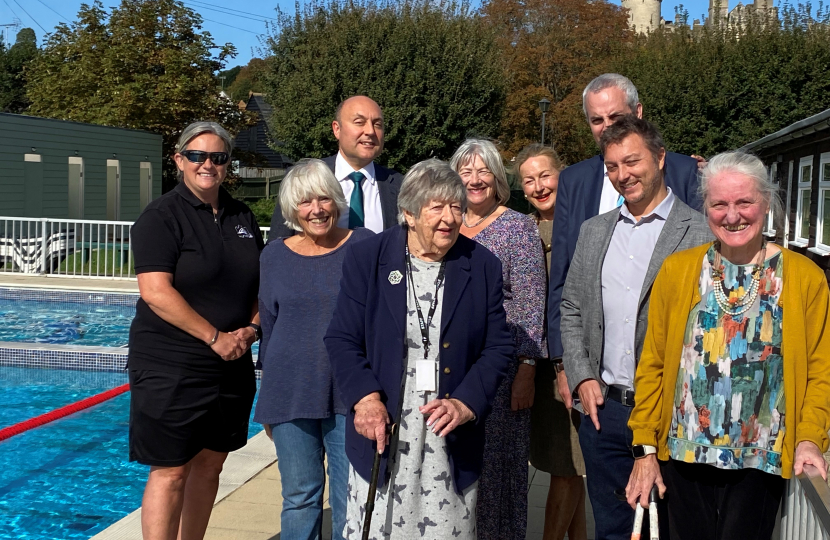 Andrew meeting with Arundel Lido trustees, members and Manager Nikki Richardson