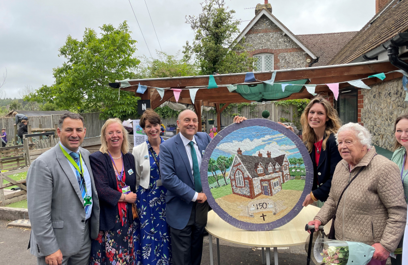 Unveiling of the Clapham & Patching CE School commemorative plaque