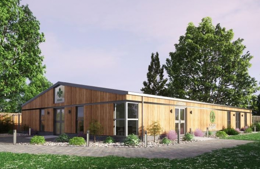 Artists image of proposed Henfield Scouts Community Centre