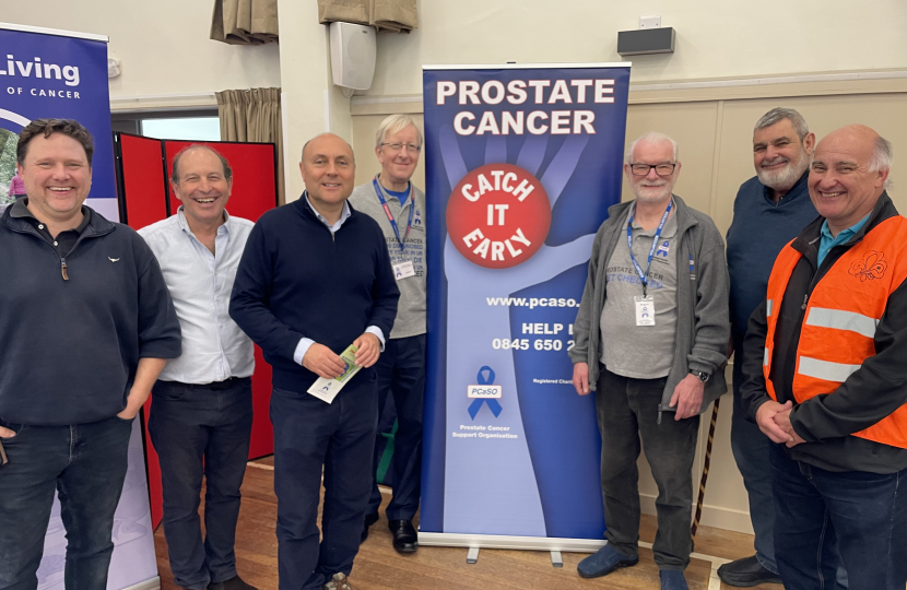 Andrew in Henfield at Prostate Cancer testing event 