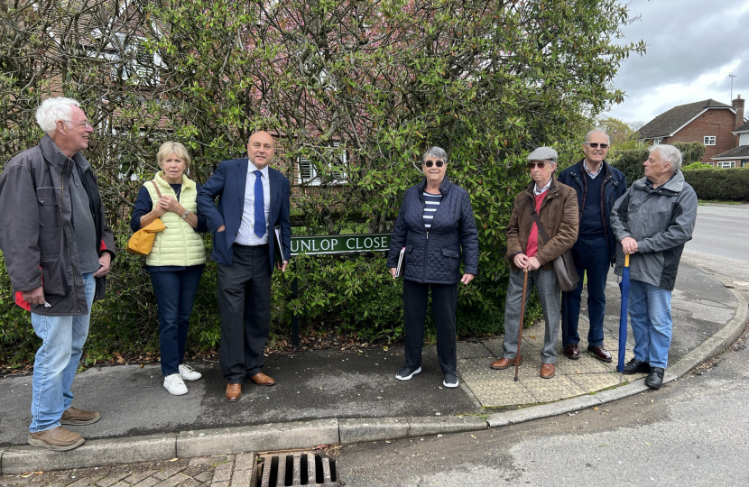 Main group of residents in Dunlop Close 