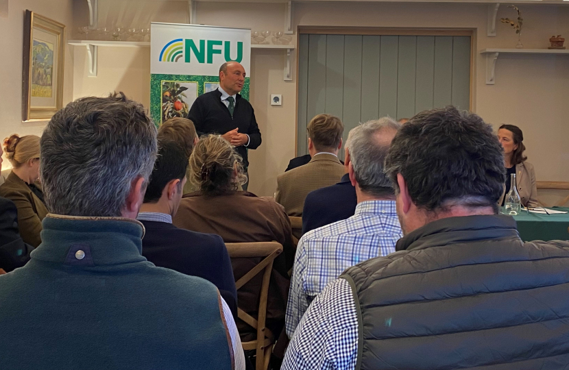 Andrew speaking to West Sussex farmers at NFU AGM