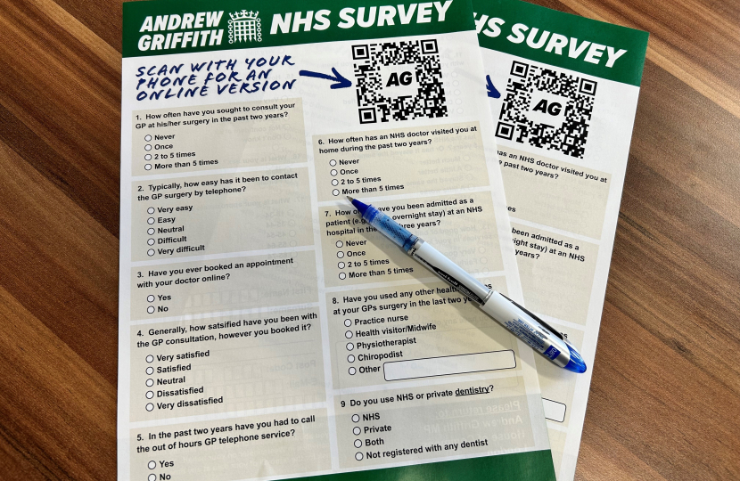 Andrew Griffith's NHS Survey