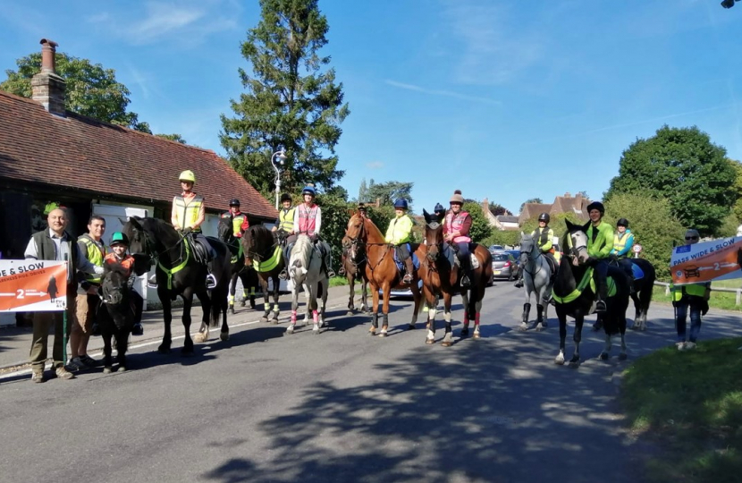 Andrew at the Slindon ride of the ‘Pass Wide and Slow’ awareness morning. 