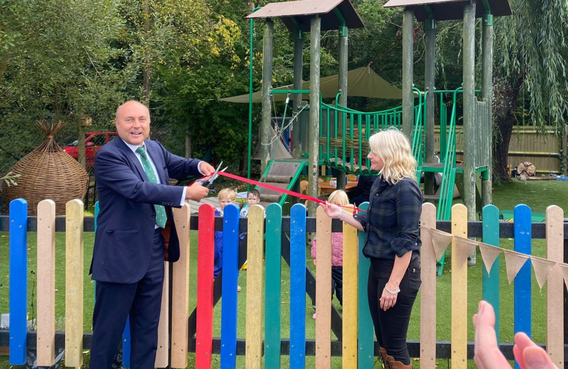 Andrew and Samantha Lovegrove cutting the ribbon to officially open Three Little Birds