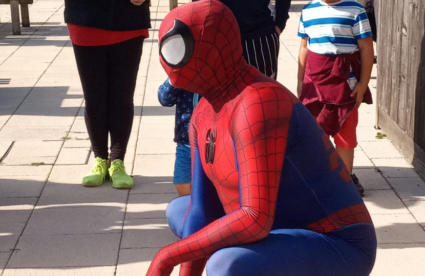 'Spiderman' at Tyler's Trust charity fun day