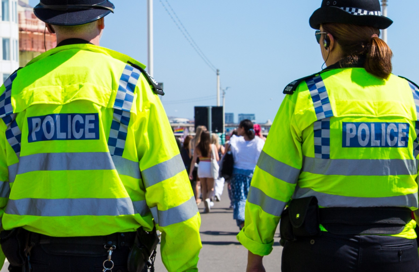 Sussex Police on patrol - library image 