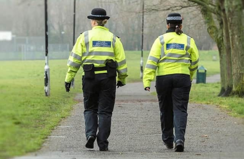 Sussex Police in park