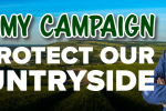 Graphic of Andrew standing in front of a background of the South Downs with text: Join my campaign to protect our countryside