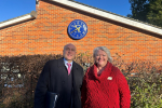 Andrew Griffith MP with Mrs. Sarah Palmer-Headteacher at Camelsdale Primary School