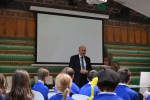 Andrew Griffith with primary school pupils in Houses of Parliament