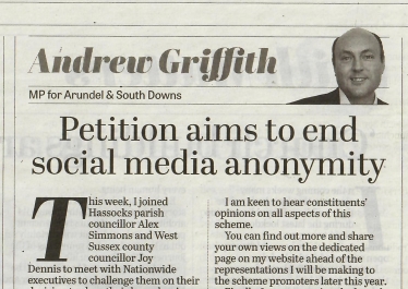 Andrew's column in Sussex newspapers 11th March