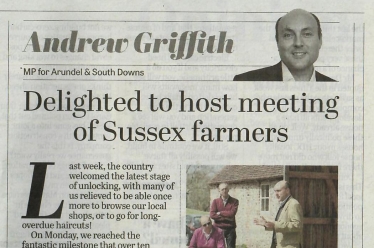 Andrew's column for West Sussex newspapers 22nd April