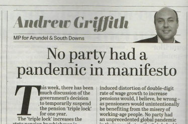 Andrew's column in West Sussex newspapers 9th September