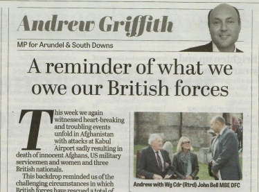 Andrew's column in West Sussex newspapers 2nd September