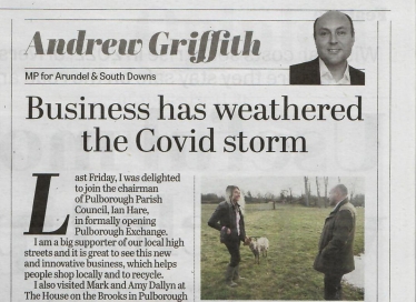 Andrew's column in West Sussex newspapers 27th January 