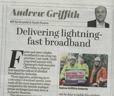 Andrew's column in West Sussex newspapers 17th February