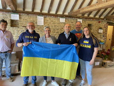 Andrew at Petworth Ukraine Relief HQ