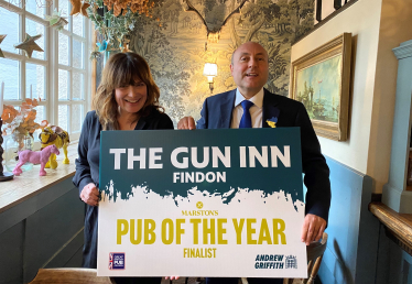 Andrew with Sally Harris, The Gun Inn 