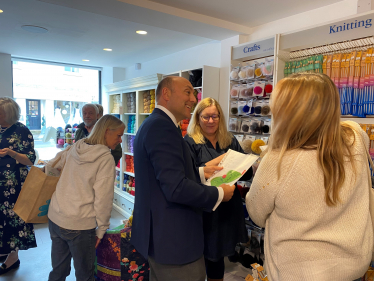 Andrew opening The Sussex Yarn Collection in Storrington