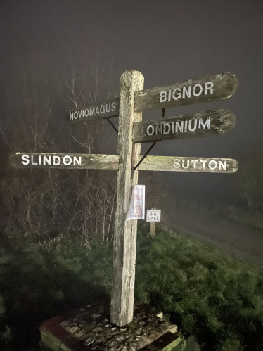 Andrew's photo of signpost at start of walk