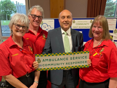 Andrew pictured with Sally, Nik and Karen.