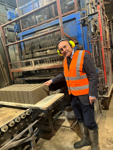 Andrew seeing the Thakeham Tiles manufacturing proceess