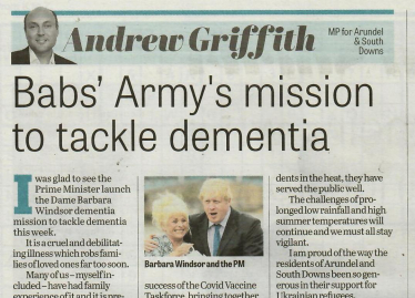 Andrew's column in West Sussex newspapers 18th August