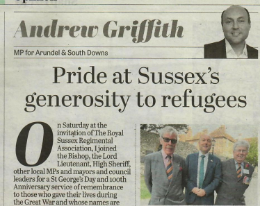 Andrew's column in West Sussex newspapers 28th April 