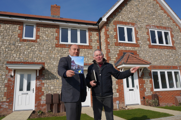 Andrew Griffith MP and Mike Link at Wings Wood 