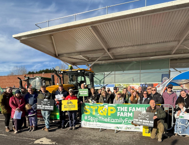 Andrew Griffith MP (front right) with South Downs farmers and supporters