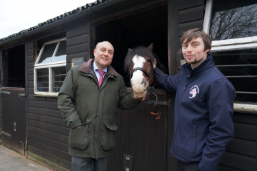 Andrew Griffih MP with Rory Leggett of The Arundel Riding Centre 